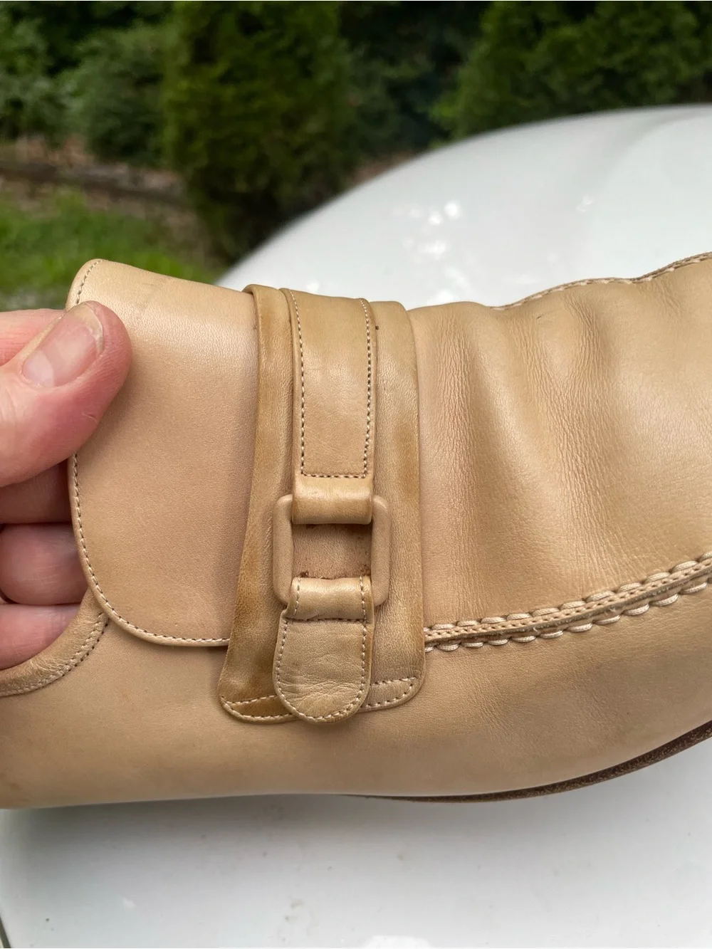 Christian Dior Vintage Mens Leather Loafers Size 13 Medium